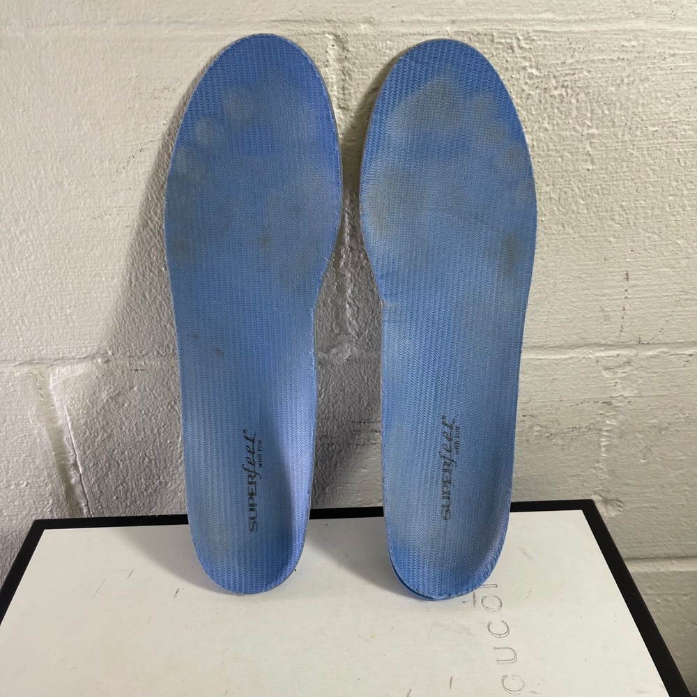 Superfeet Insoles Blue All Purpose Arch Support‎ Size 12-14 Made In USA